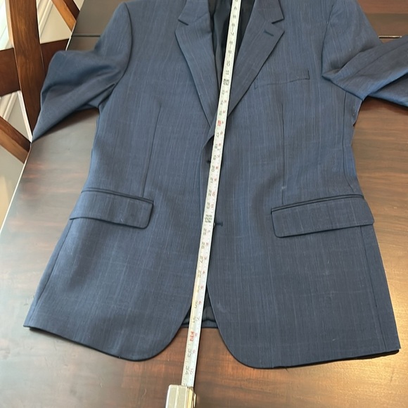 Michael Kors Wool Single Breast Two Button Blue Blazer Light Plaid Men size 44R - Picture 7 of 14